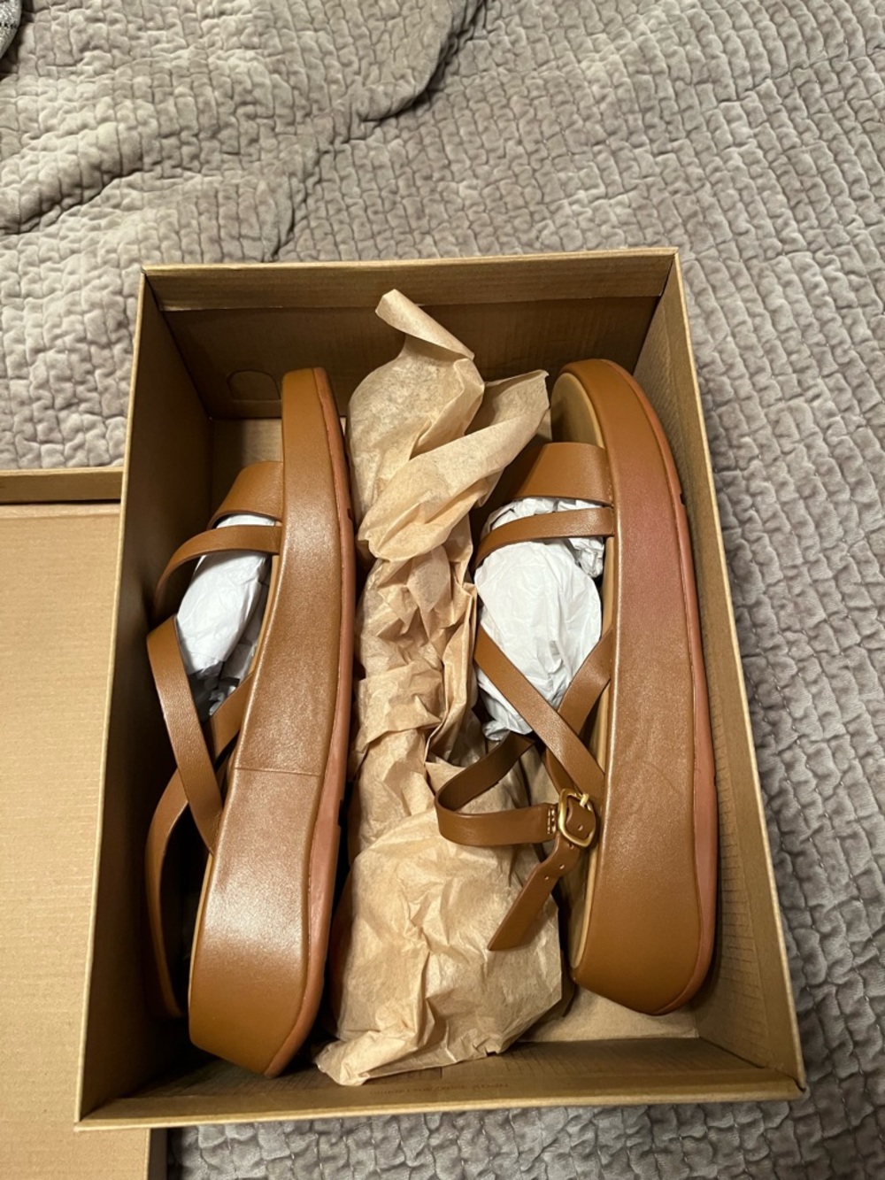 FitFlop Leather Crisscross Sandals - Brown - Picture 11 of 11